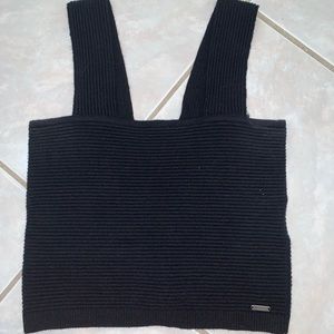 Knit Thick Strap Crop Top